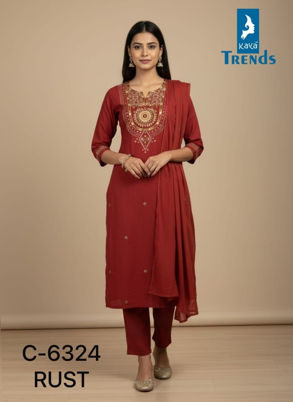 Design 6324 Kaya Trends Readymade Cotton Pant Suits Wholesale