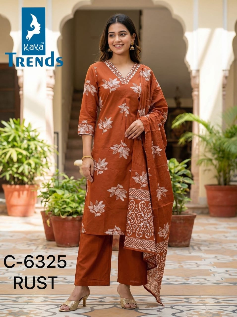 Design 6325 Kaya Trends Readymade Cotton Pant Suits Wholesaler India