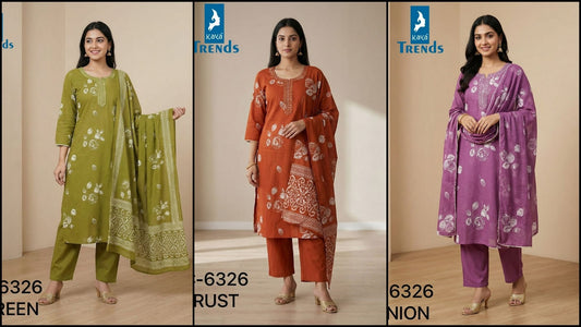 Design 6326 Kaya Trends Readymade Cotton Pant Suits Wholesale Price