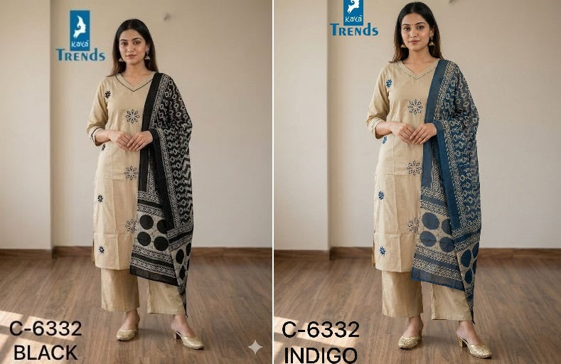 Design 6332 Kaya Trends Cotton Readymade Plazzo Style Suits Supplier Gujarat