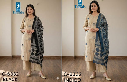 Design 6332 Kaya Trends Cotton Readymade Plazzo Style Suits Supplier Gujarat