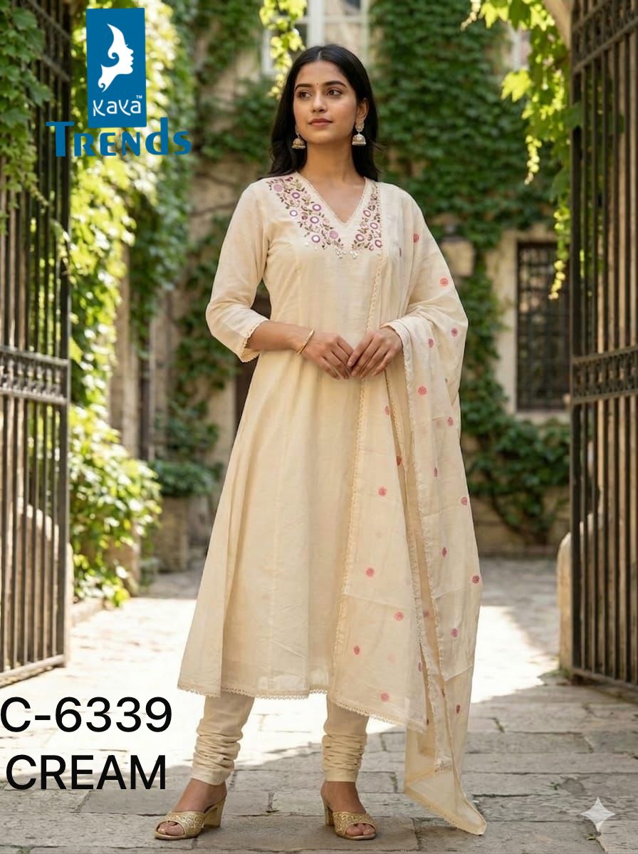 Design 6339 Kaya Trends Cotton Readymade Anarkali Suits Wholesaler
