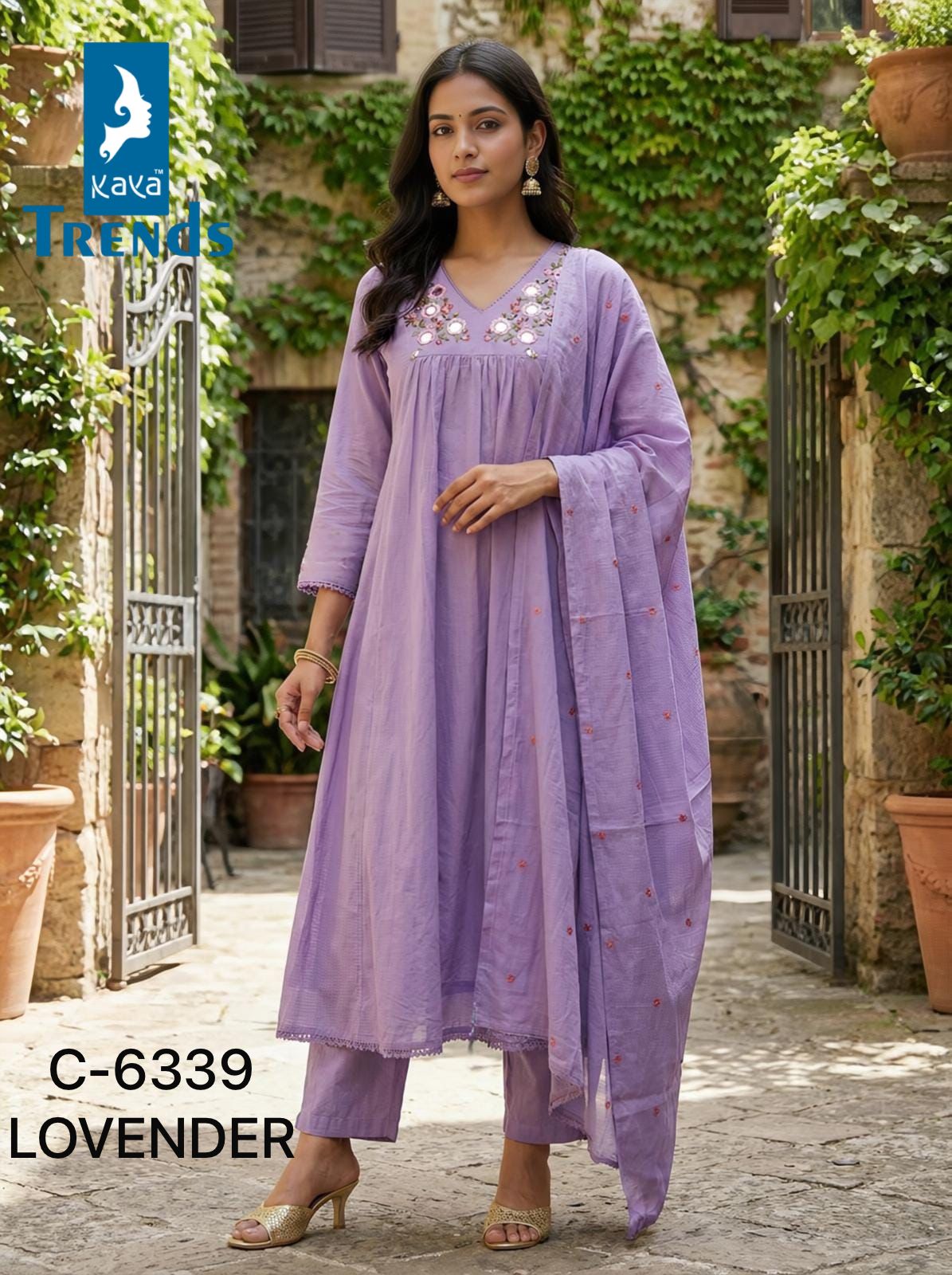 Design 6339 Kaya Trends Cotton Readymade Anarkali Suits Wholesaler
