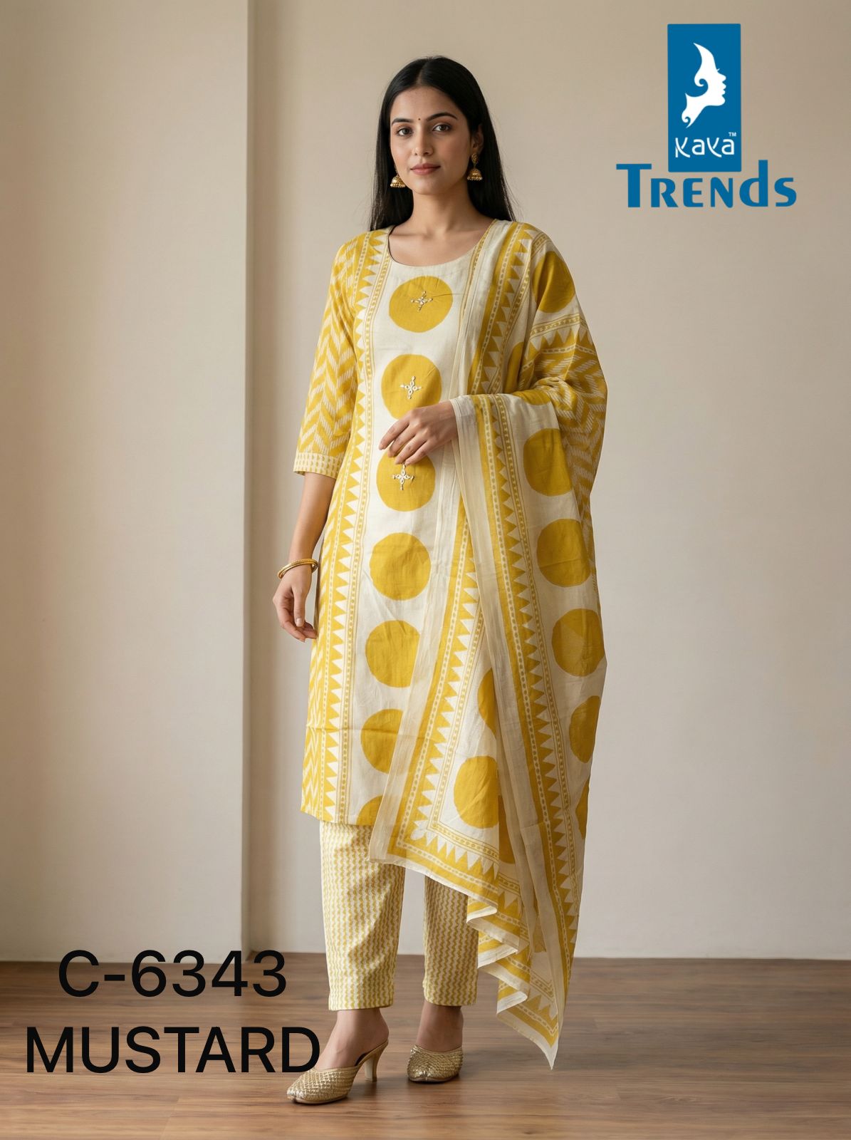 Design 6343 Kaya Trends Rayon Readymade Pant Style Suits Wholesale Rate