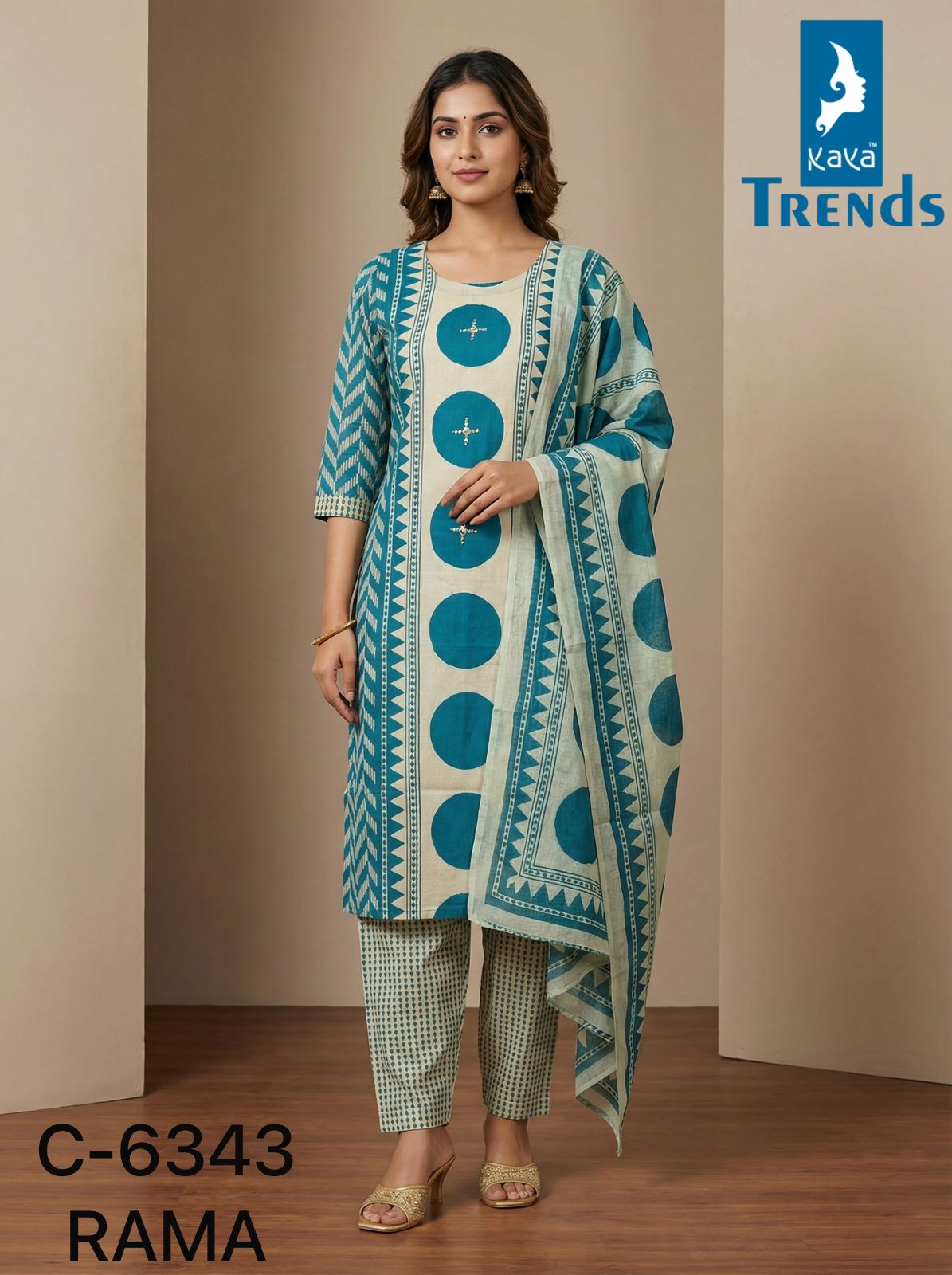 Design 6343 Kaya Trends Rayon Readymade Pant Style Suits Wholesale Rate