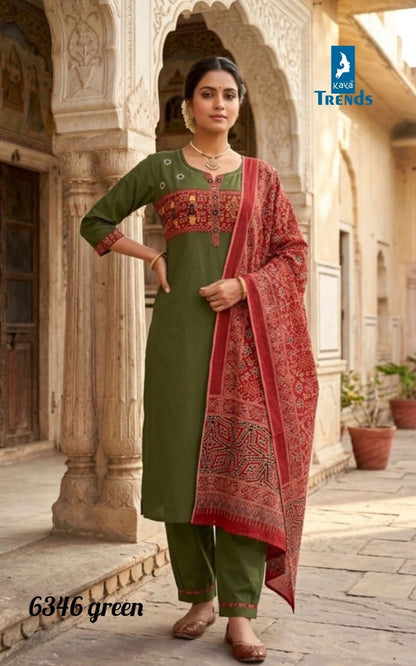 Design 6346 Kaya Trends Cotton Readymade Plazzo Style Suits Supplier Ahmedabad