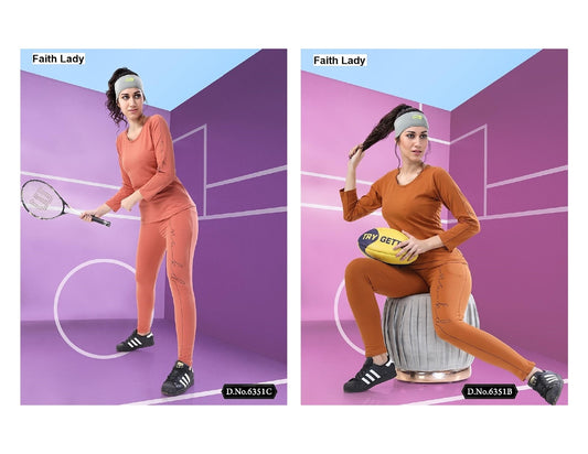 Design 6351 Faith Lady Hosiery Co Ord Active Wear Wholesale