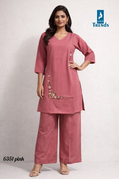 Design 6351 Kaya Trends Cotton Co Ord Set Wholesale Price