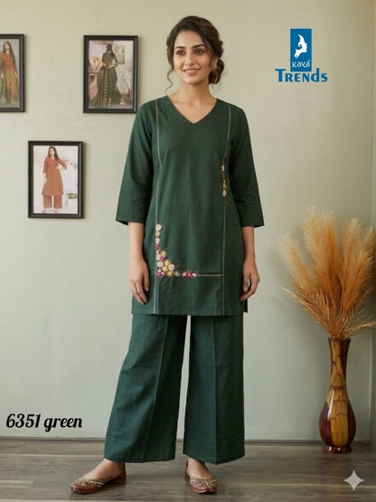 Design 6351 Kaya Trends Cotton Co Ord Set Wholesale Price