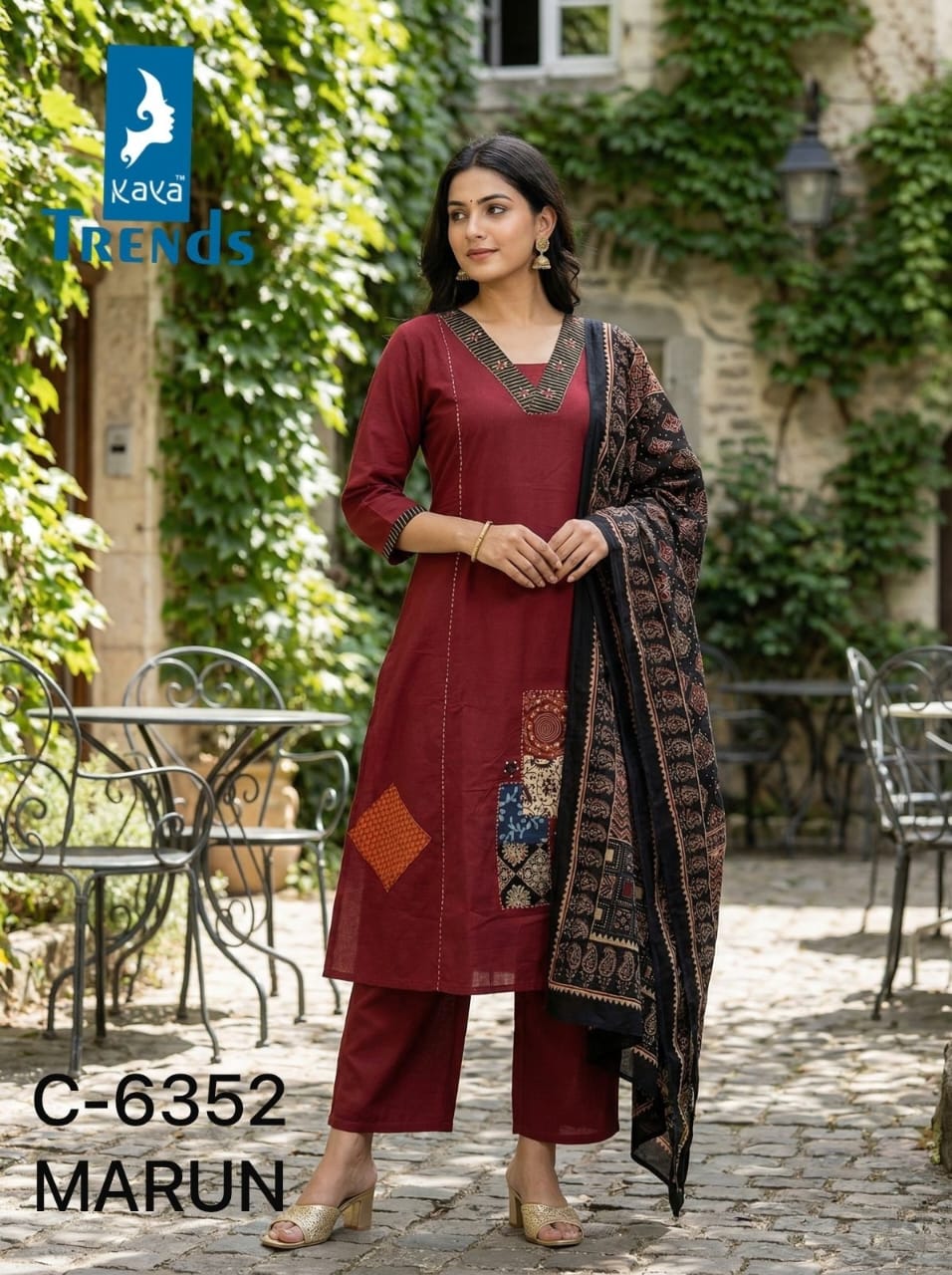 Design 6352 Kaya Trends Cotton Readymade Anarkali Suits Wholesaler India