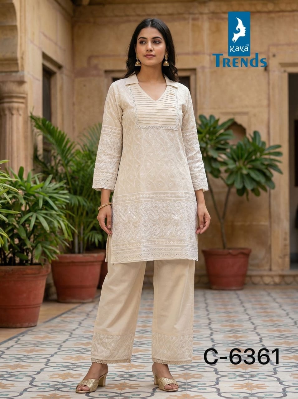 Design 6361-6363 Kaya Trends Cotton Kurti Pant Set Manufacturer India