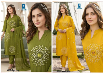 Design 6364 Kaya Trends Cotton Readymade Pant Style Suits Wholesaler Ahmedabad
