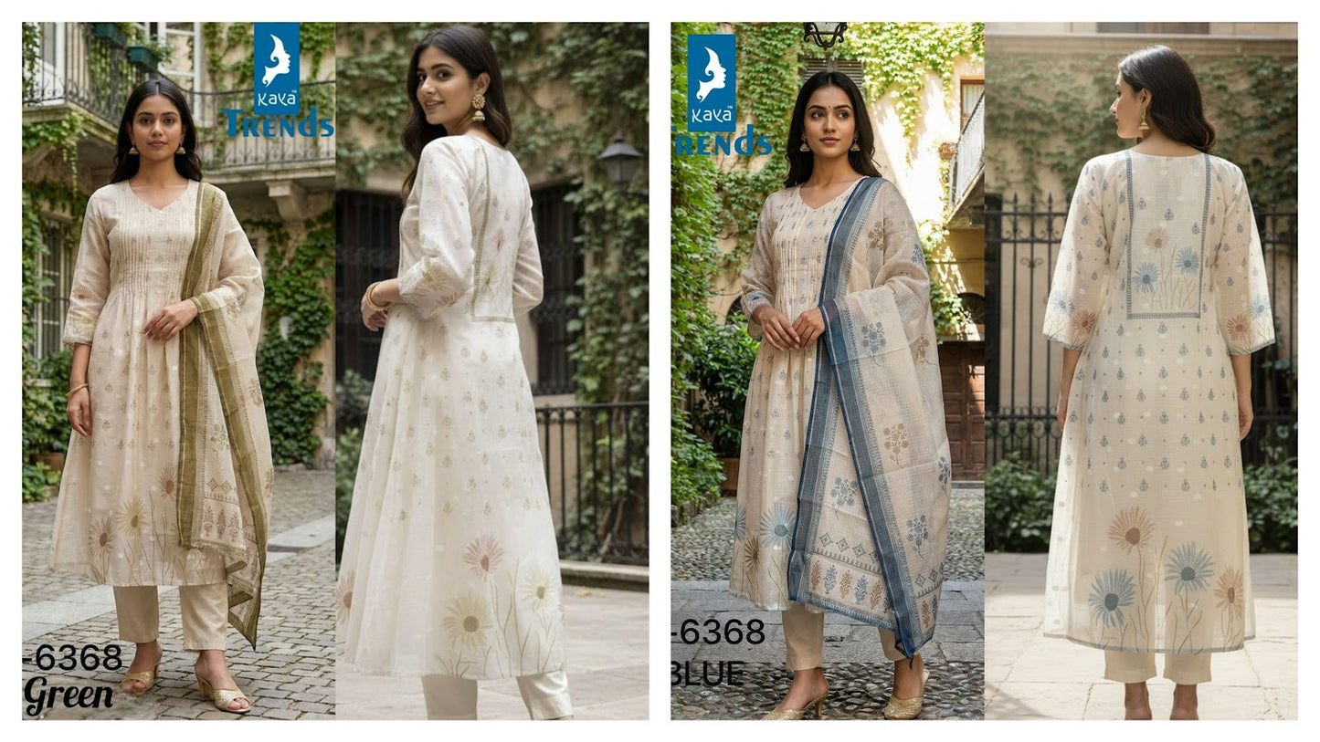 Design 6368 Kaya Trends Dobby Readymade Pant Style Suits Exporter Ahmedabad