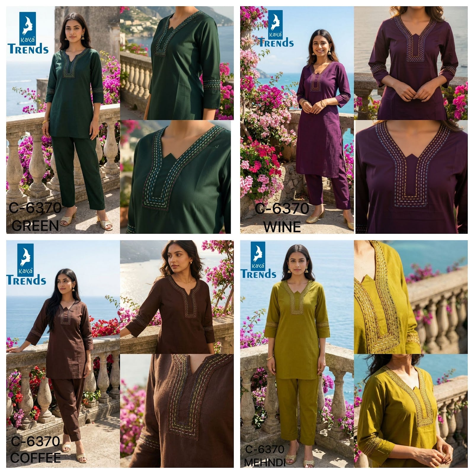 Design 6370 Kaya Trends Cotton Co Ord Set Supplier Ahmedabad
