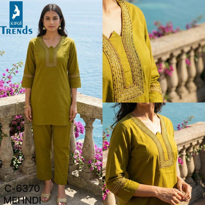 Design 6370 Kaya Trends Cotton Co Ord Set Supplier Ahmedabad