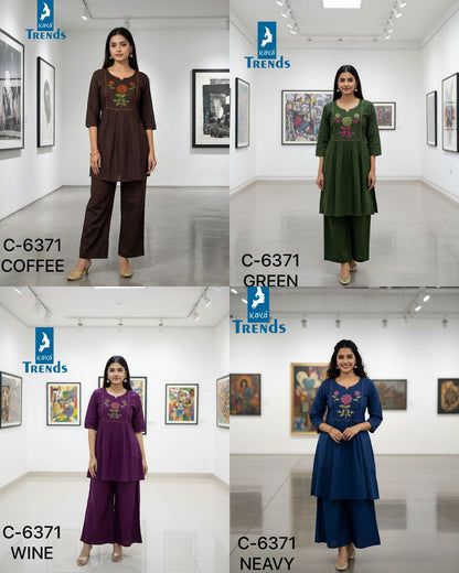 Design 6371 Kaya Trends Cotton Co Ord Set Wholesaler