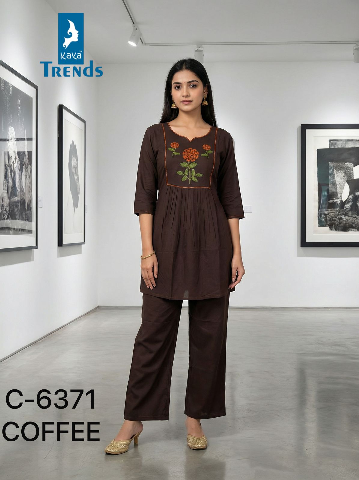 Design 6371 Kaya Trends Cotton Co Ord Set Wholesaler
