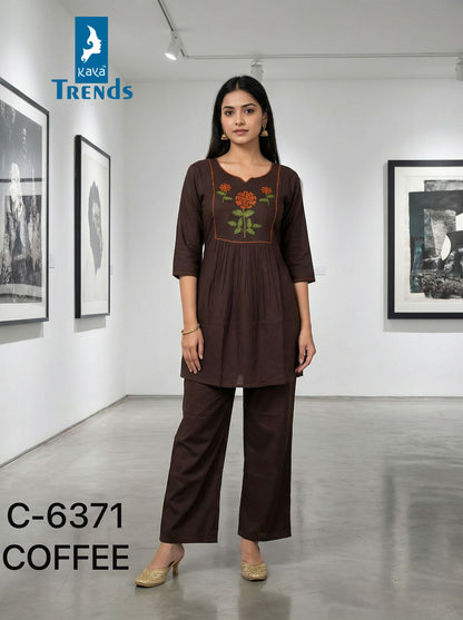 Design 6371 Kaya Trends Cotton Co Ord Set Wholesaler
