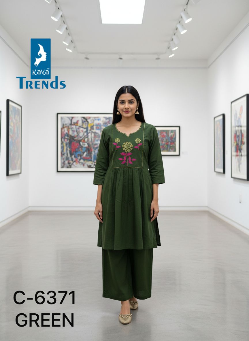 Design 6371 Kaya Trends Cotton Co Ord Set Wholesaler