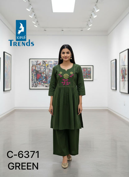 Design 6371 Kaya Trends Cotton Co Ord Set Wholesaler