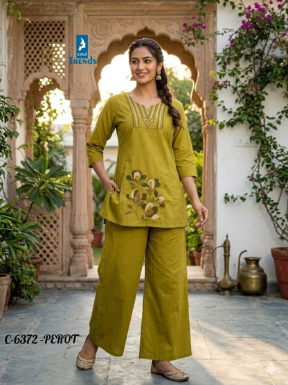 Design 6372 Kaya Trends Cotton Co Ord Set Exporter