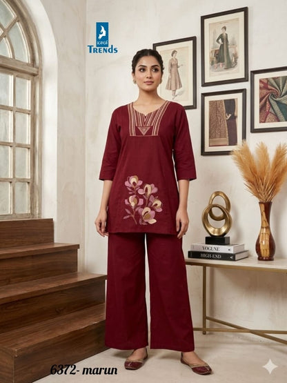 Design 6372 Kaya Trends Cotton Co Ord Set Exporter