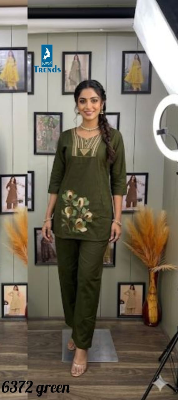 Design 6372 Kaya Trends Cotton Co Ord Set Exporter