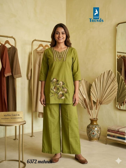 Design 6372 Kaya Trends Cotton Co Ord Set Exporter