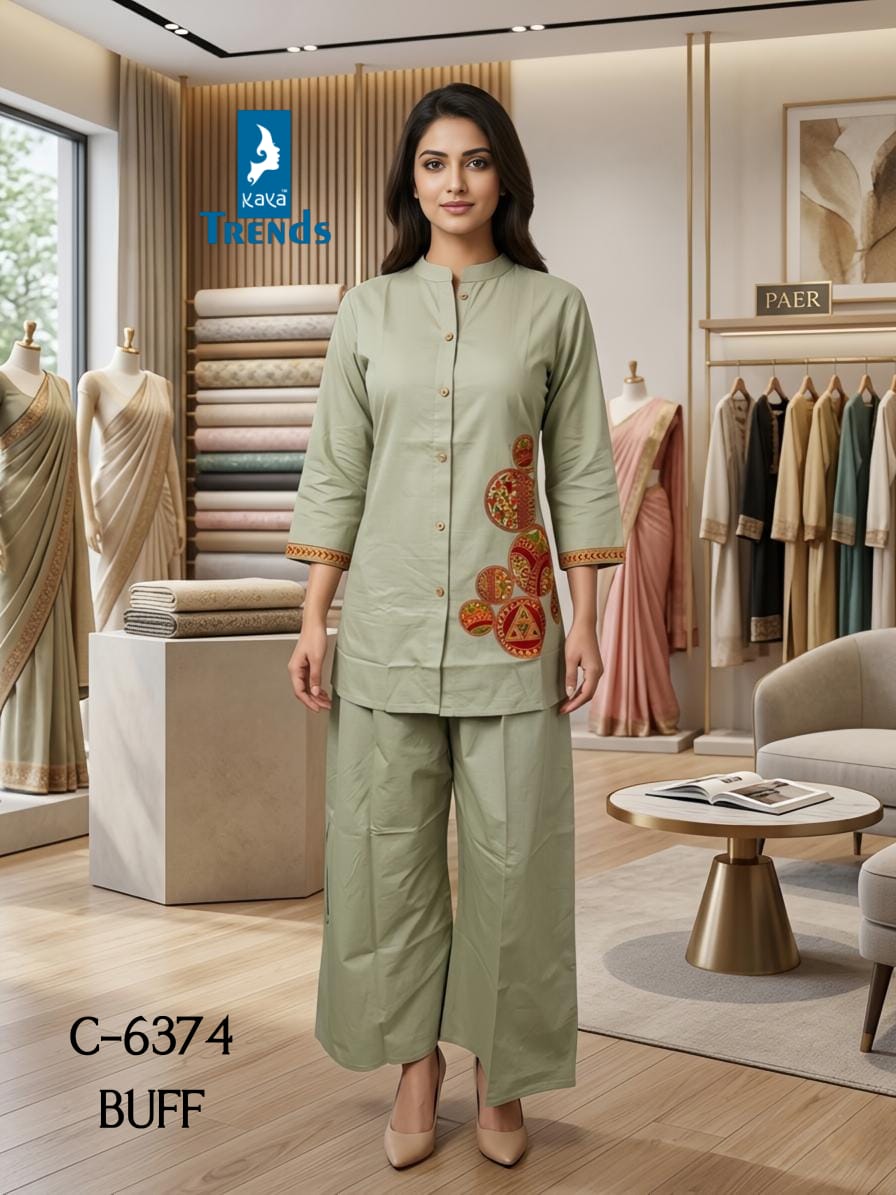 Design 6374 Kaya Trends Cotton Co Ord Set Manufacturer