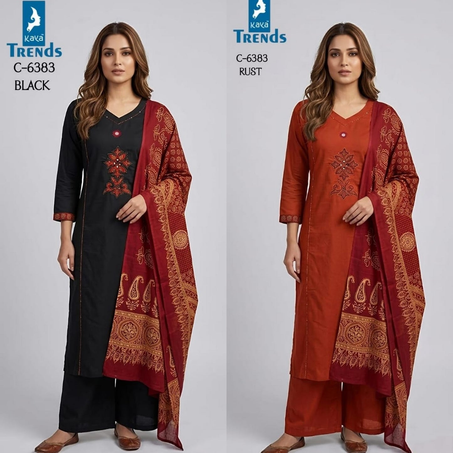 Design 6383 Kaya Trends Cotton Readymade Plazzo Style Suits Manufacturer Ahmedabad