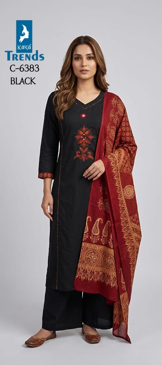 Design 6383 Kaya Trends Cotton Readymade Plazzo Style Suits Manufacturer Ahmedabad