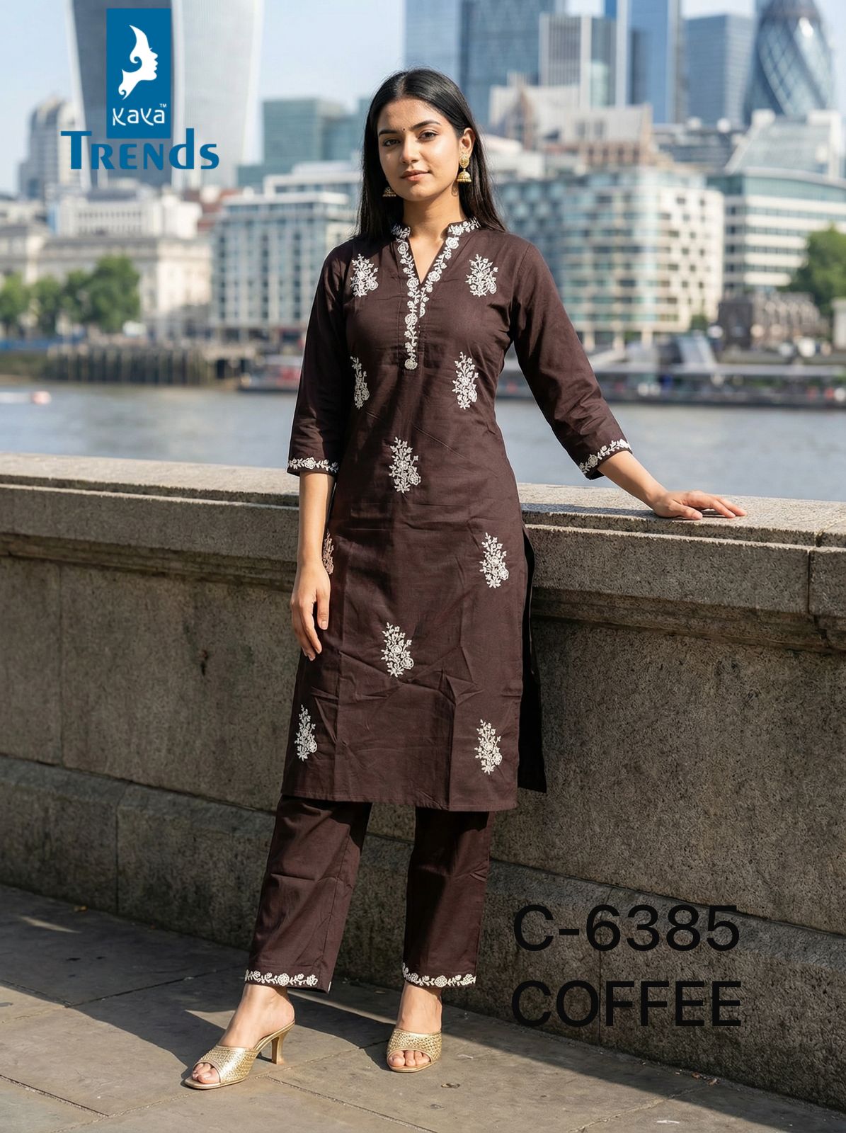 Design 6385 Kaya Trends Cotton Kurti Pant Set Wholesale Price