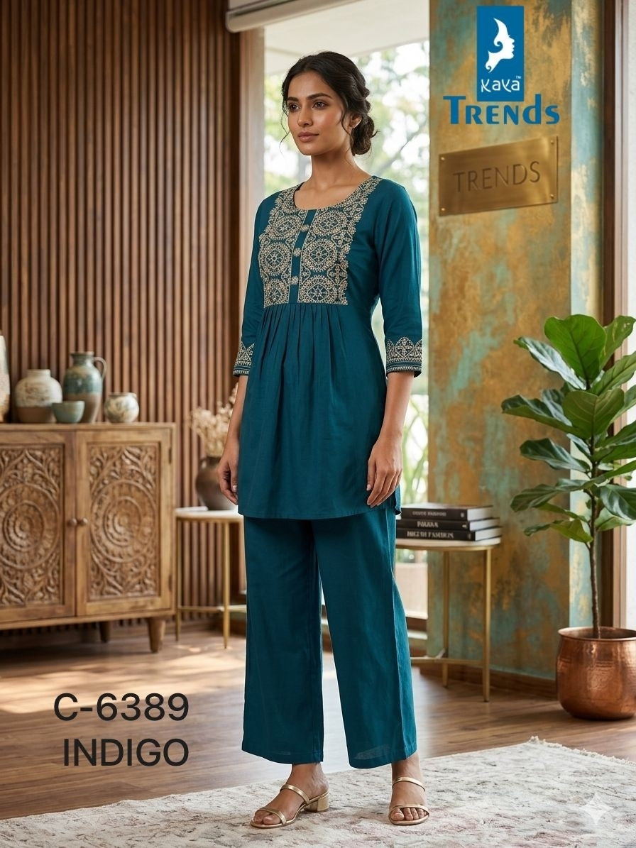 Design 6389 Kaya Trends Rayon Co Ord Set Supplier Ahmedabad