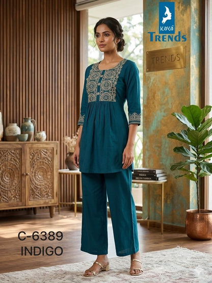 Design 6389 Kaya Trends Rayon Co Ord Set Supplier Ahmedabad
