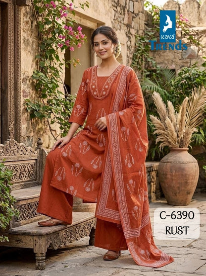Design 6390 Kaya Trends Readymade Cotton Pant Suits Exporter