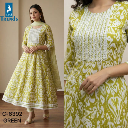 Design 6392 Kaya Trends Cotton Readymade Anarkali Suits Wholesale Rate