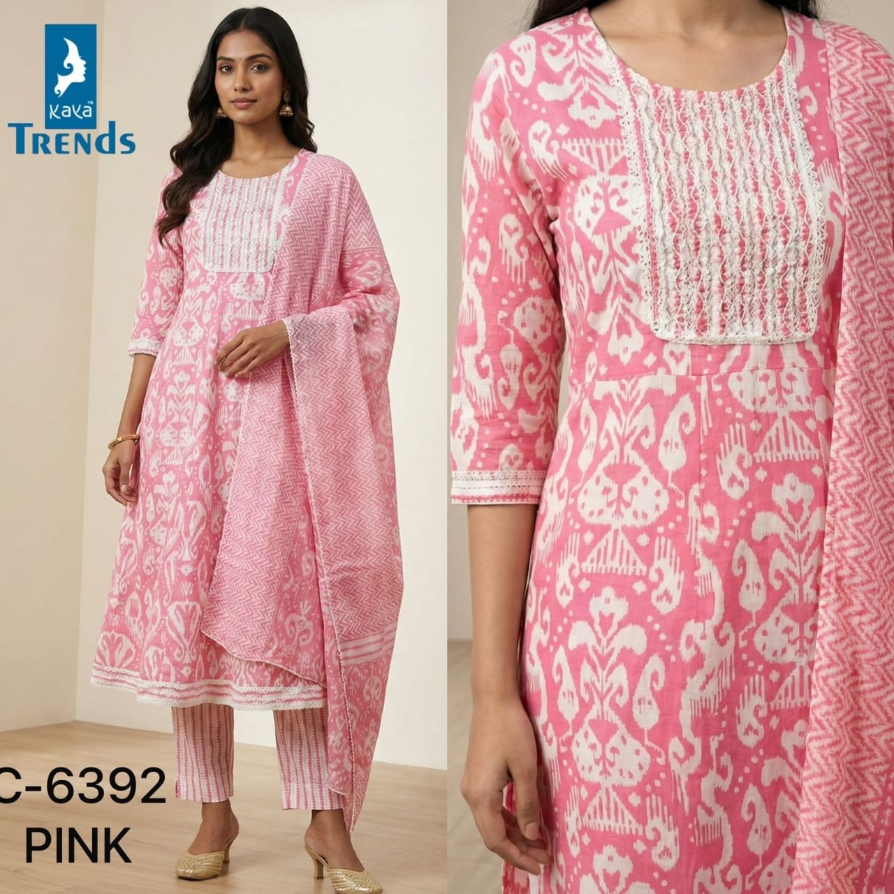 Design 6392 Kaya Trends Cotton Readymade Anarkali Suits Wholesale Rate