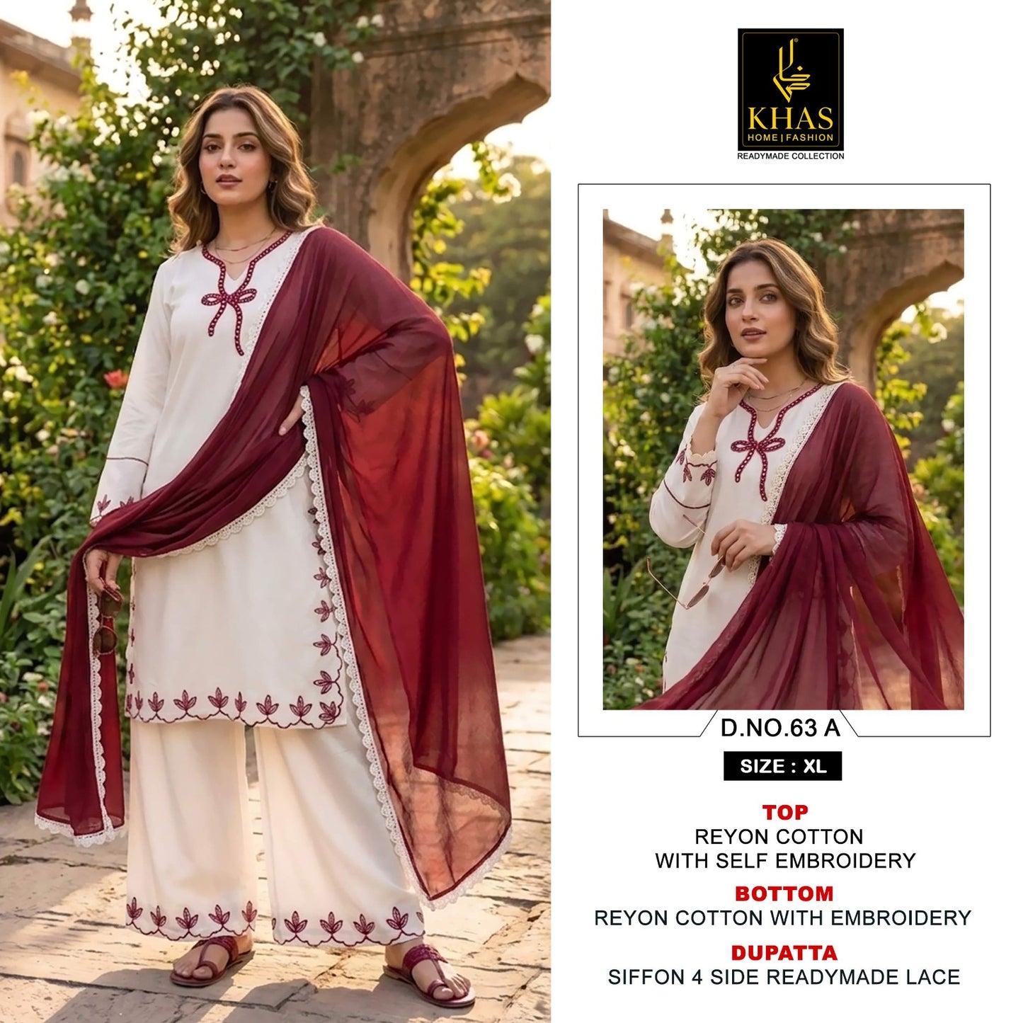 Design 63 Khas Reyon Pakistani Readymade Suits Wholesale Price