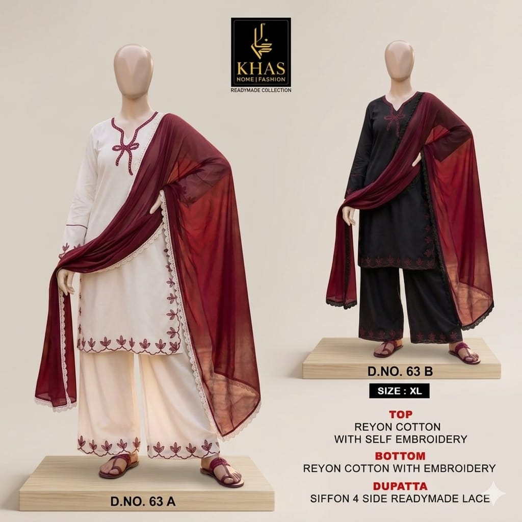 Design 63 Khas Reyon Pakistani Readymade Suits Wholesale Price