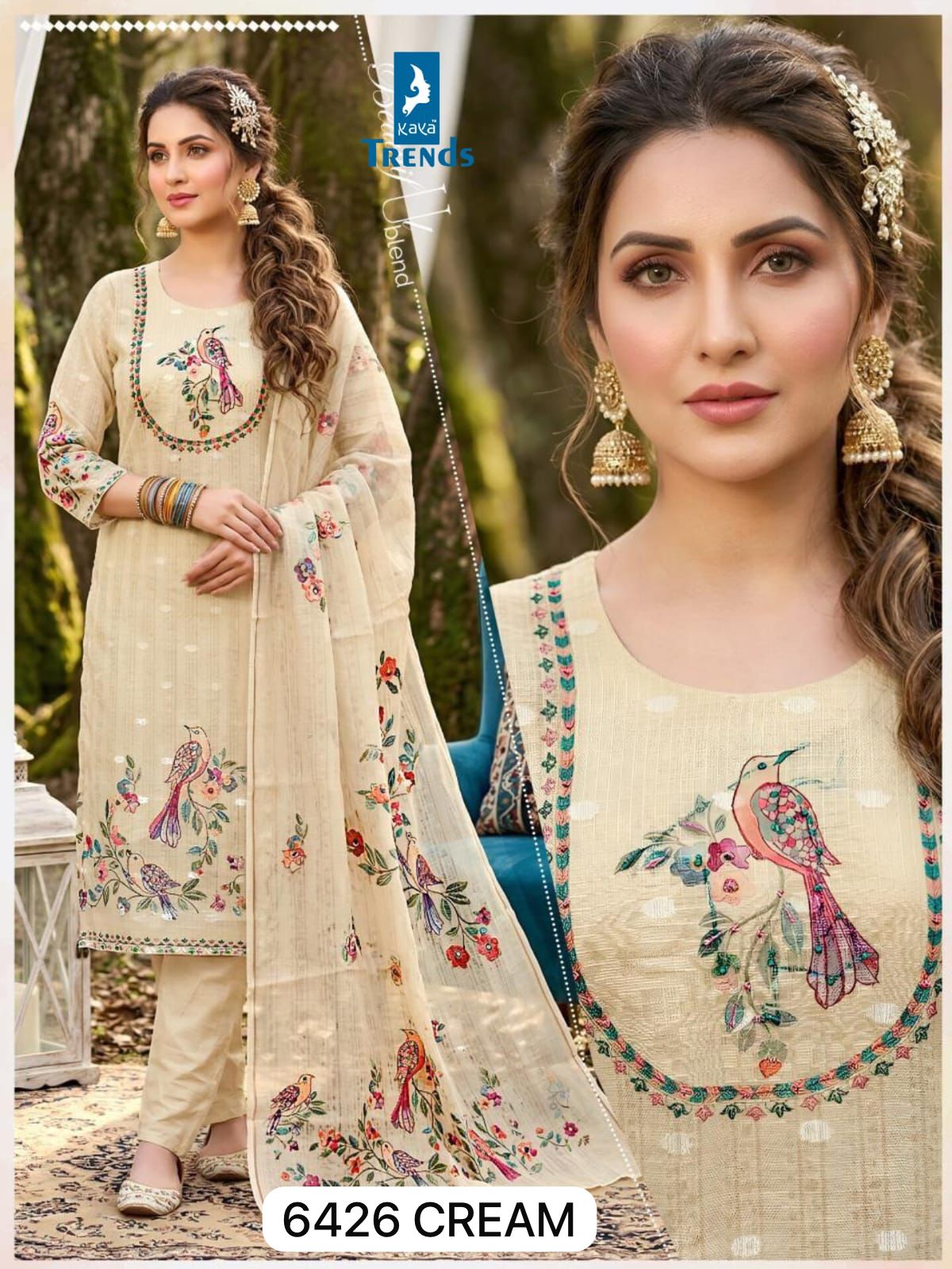 Design 6426 Kaya Trends Kota Checks Readymade Pant Style Suits Supplier India