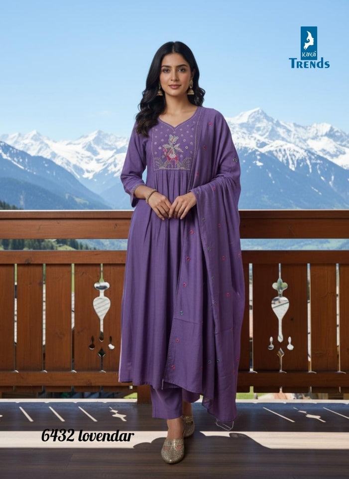 Design 6432 Kaya Trends Chanderi Readymade Anarkali Suits Manufacturer Gujarat