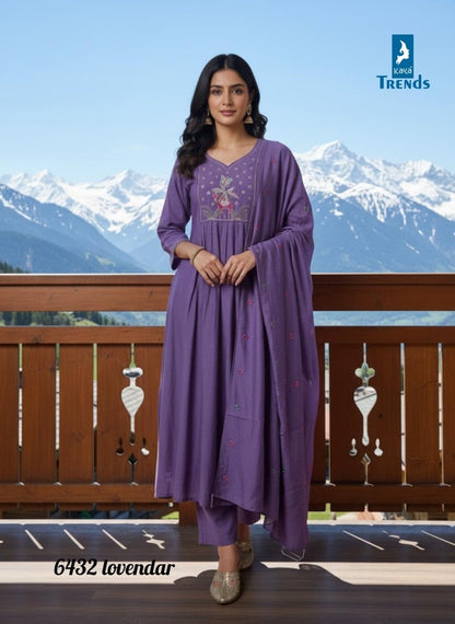 Design 6432 Kaya Trends Chanderi Readymade Anarkali Suits Manufacturer Gujarat