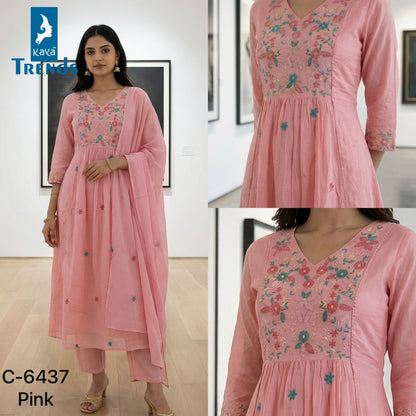 Design 6437 Kaya Trends Cotton Readymade Anarkali Suits Wholesaler