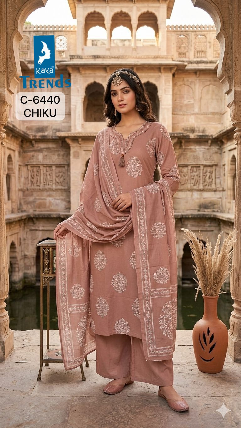 Design 6440 Kaya Trends Pure Cotton Readymade Plazzo Style Suits Wholesaler Ahmedabad