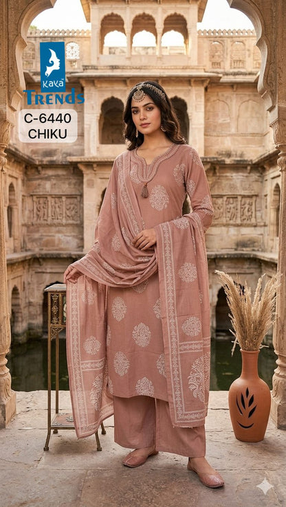 Design 6440 Kaya Trends Pure Cotton Readymade Plazzo Style Suits Wholesaler Ahmedabad