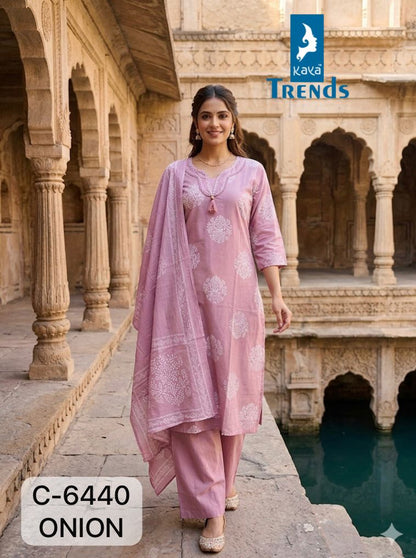Design 6440 Kaya Trends Pure Cotton Readymade Plazzo Style Suits Wholesaler Ahmedabad
