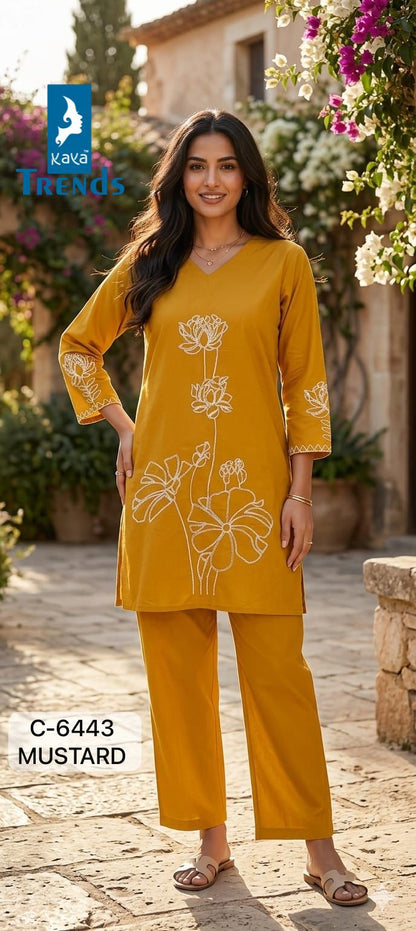 Design 6443 Kaya Trends Dhabu Cotton Co Ord Set Manufacturer Ahmedabad