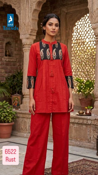 Design 6522 Kaya Trends Dhabu Cotton Co Ord Set Wholesale