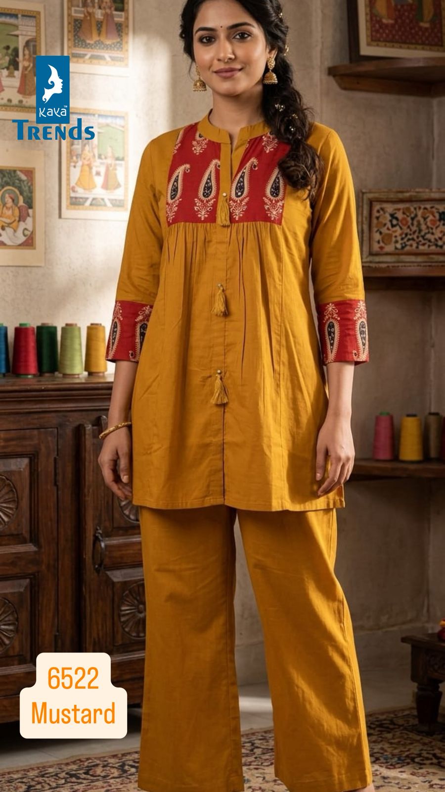 Design 6522 Kaya Trends Dhabu Cotton Co Ord Set Wholesale