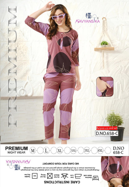 Design 658 Kavyansika Reyon Co Ord Set Manufacturer